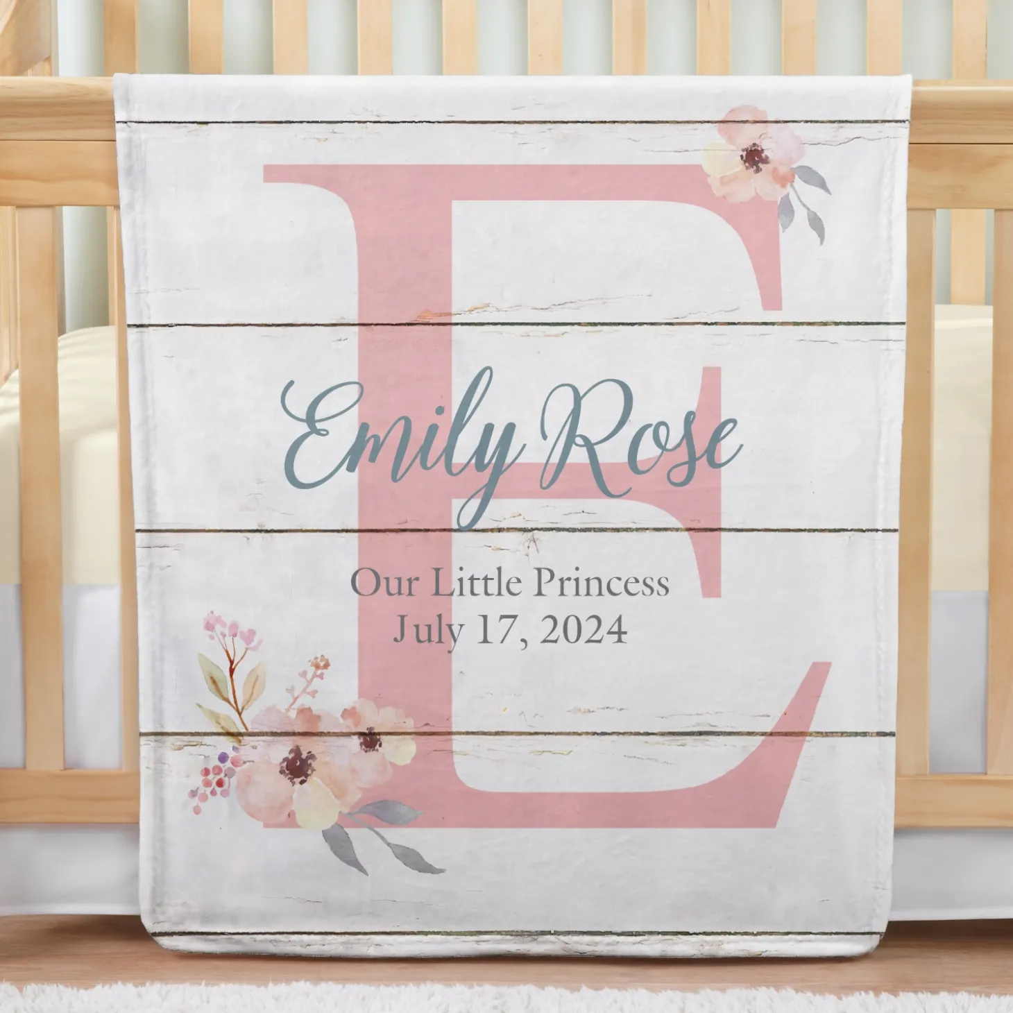 Elegant Baby Name Blanket