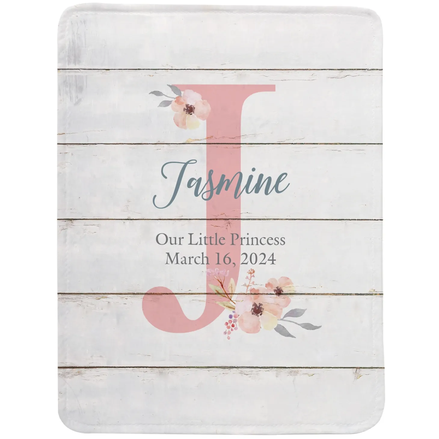 Elegant Baby Name Blanket
