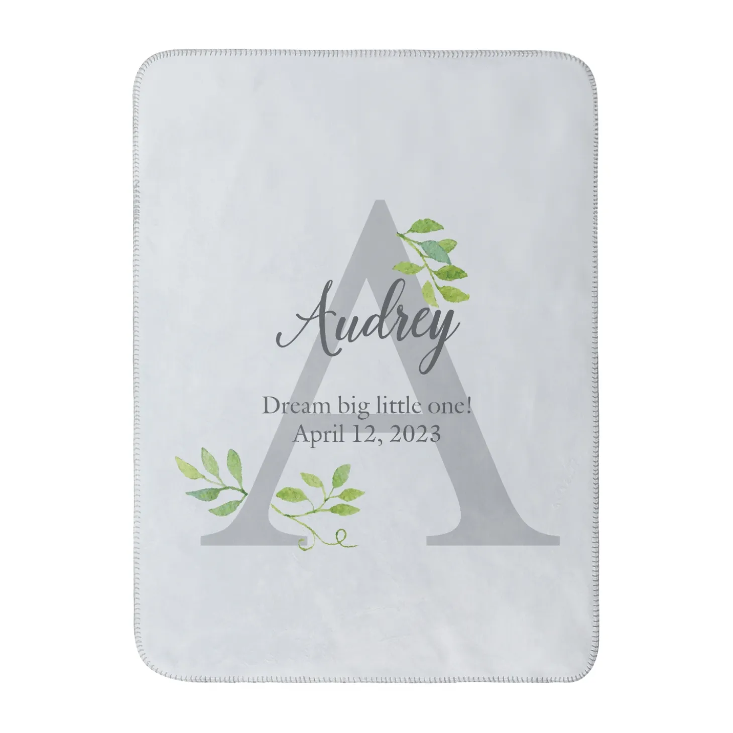 Elegant Baby Name Sherpa Baby Blanket