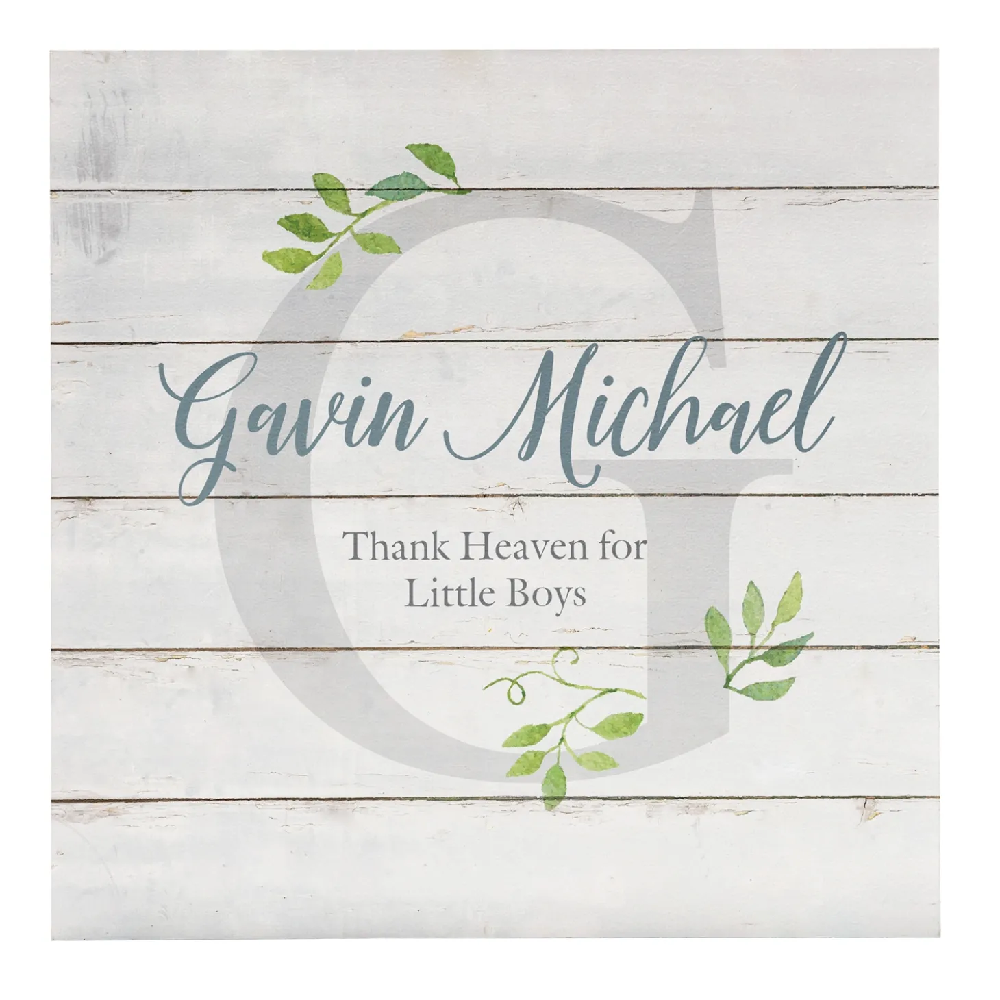 Elegant Baby Name Wood Block