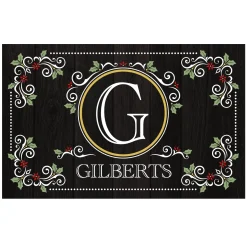 Elegant Holiday Scroll Doormat