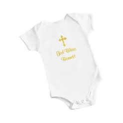 Embroidered Baptismal Bib & Bodysuit
