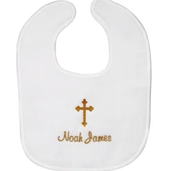 Embroidered Baptismal Bib & Bodysuit
