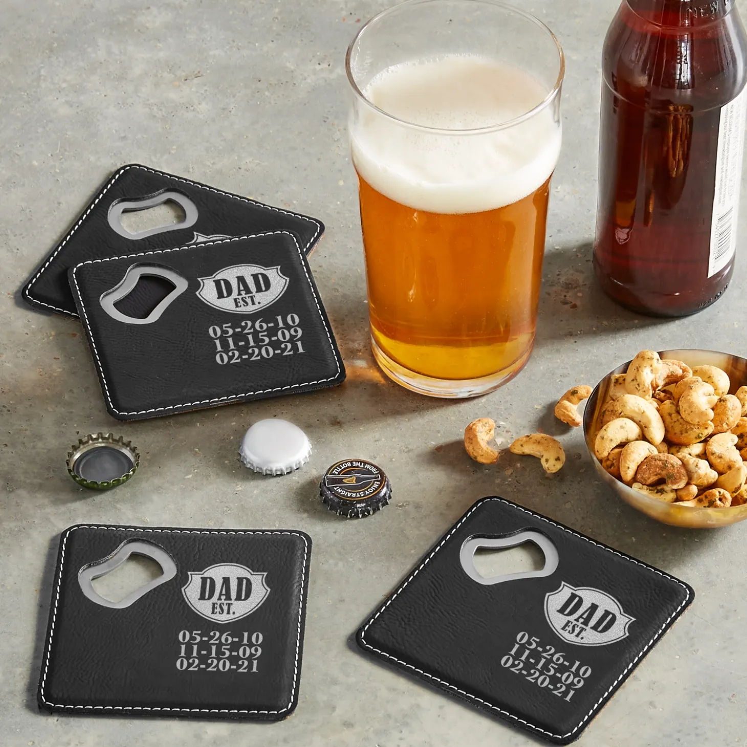 Established Bottle Opening Coasters