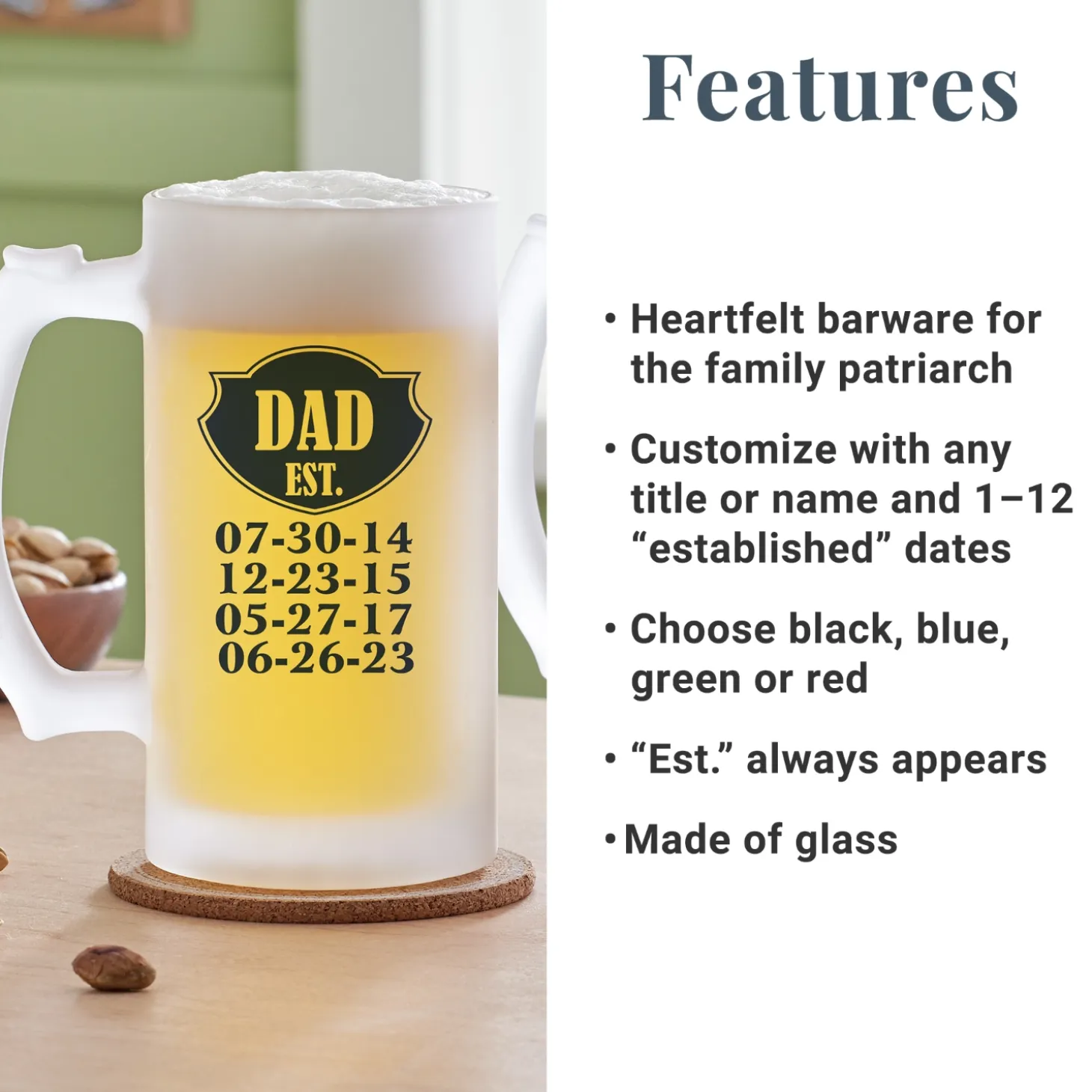 Established Frosted Beer Mug