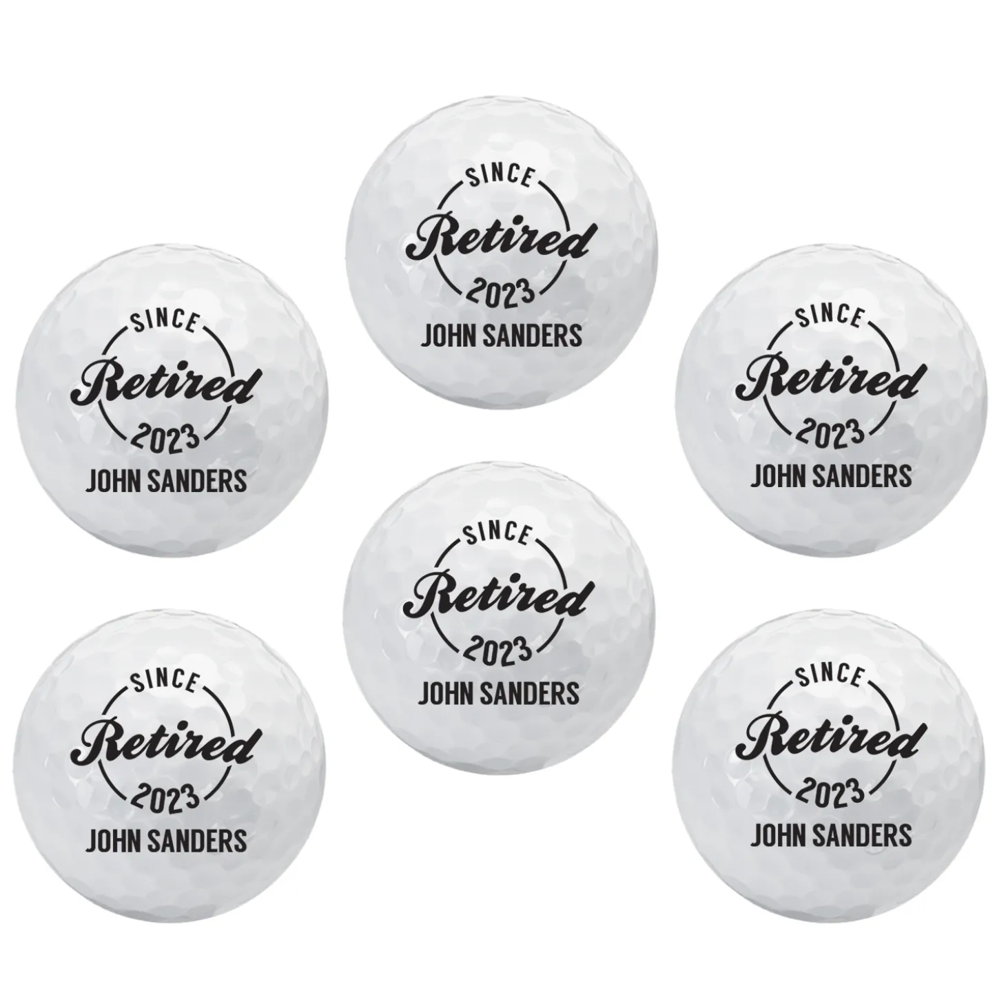 Established Retirement Golf Ball Sets