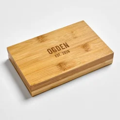 Est. Bamboo Wine Gift Set .product-info-decoration { display: inline-flex; justify-content: space-between; align-items: center; border-radius: 0.4rem; background-color: #E8E8E8; padding: 0.2rem 0.4rem; font-size: 1.4rem; line-height: 1.6rem; font-weight: var(--font-weight-semibold); letter-spacing: 0.042rem; text-transform: uppercase; --decoration-icon-url: ''; /* will be dynamically set */}.product-info-decoration.badge-icon::before { content: ''; width: 2rem; height: 2rem; background: var(--decoration-icon-url) no-repeat; background-size: 100% 100%; display: block; margin-right: 0.4rem;} Laser Engraved