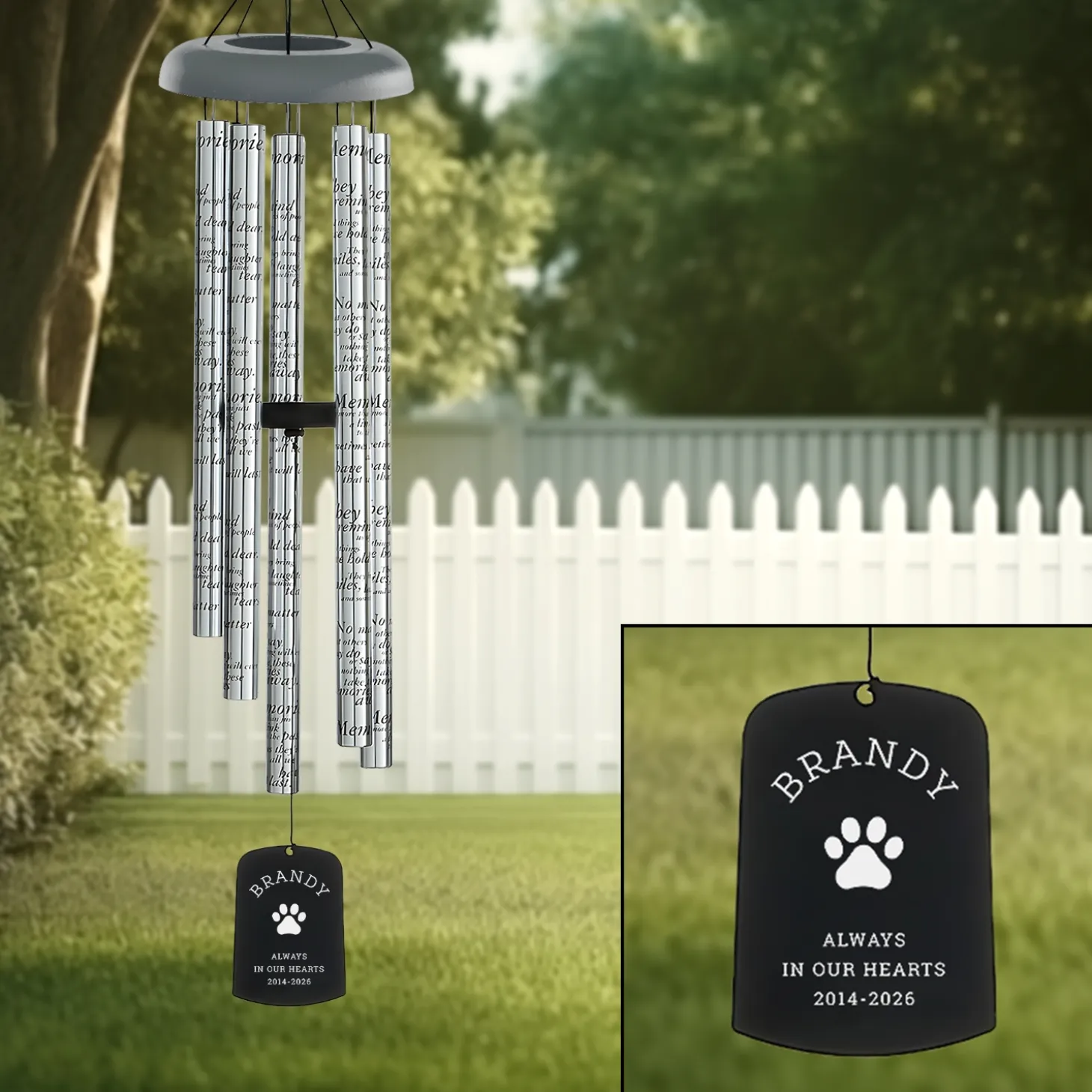 Eternal Pawprints Sonnet 44 Inch Wind Chime