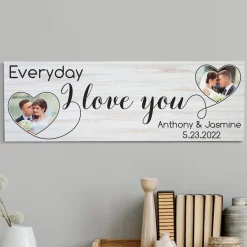 Every Day I Love You Photo Canvas