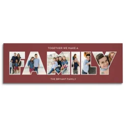 Family/Blessed Typography Photo Canvas