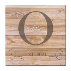 Family Initial & Name Canvas