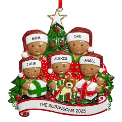 Family Opening Presents Ornament