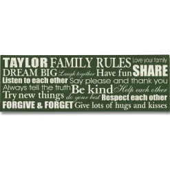 Family Rules Canvas