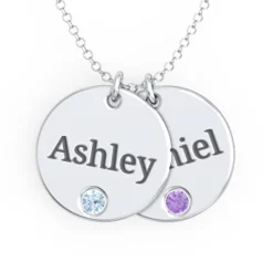 Family Tokens Birthstone Name Necklace
