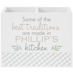 Family Traditions Wood Utensil Caddy