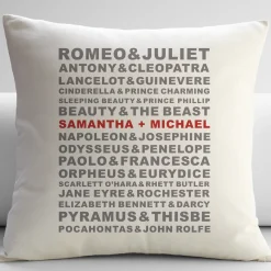 Famous Couples Throw Pillow