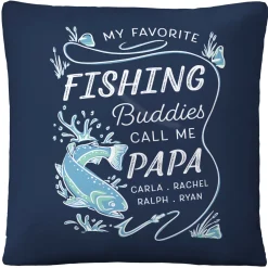 Favorite Fishing Buddies Throw Pillow