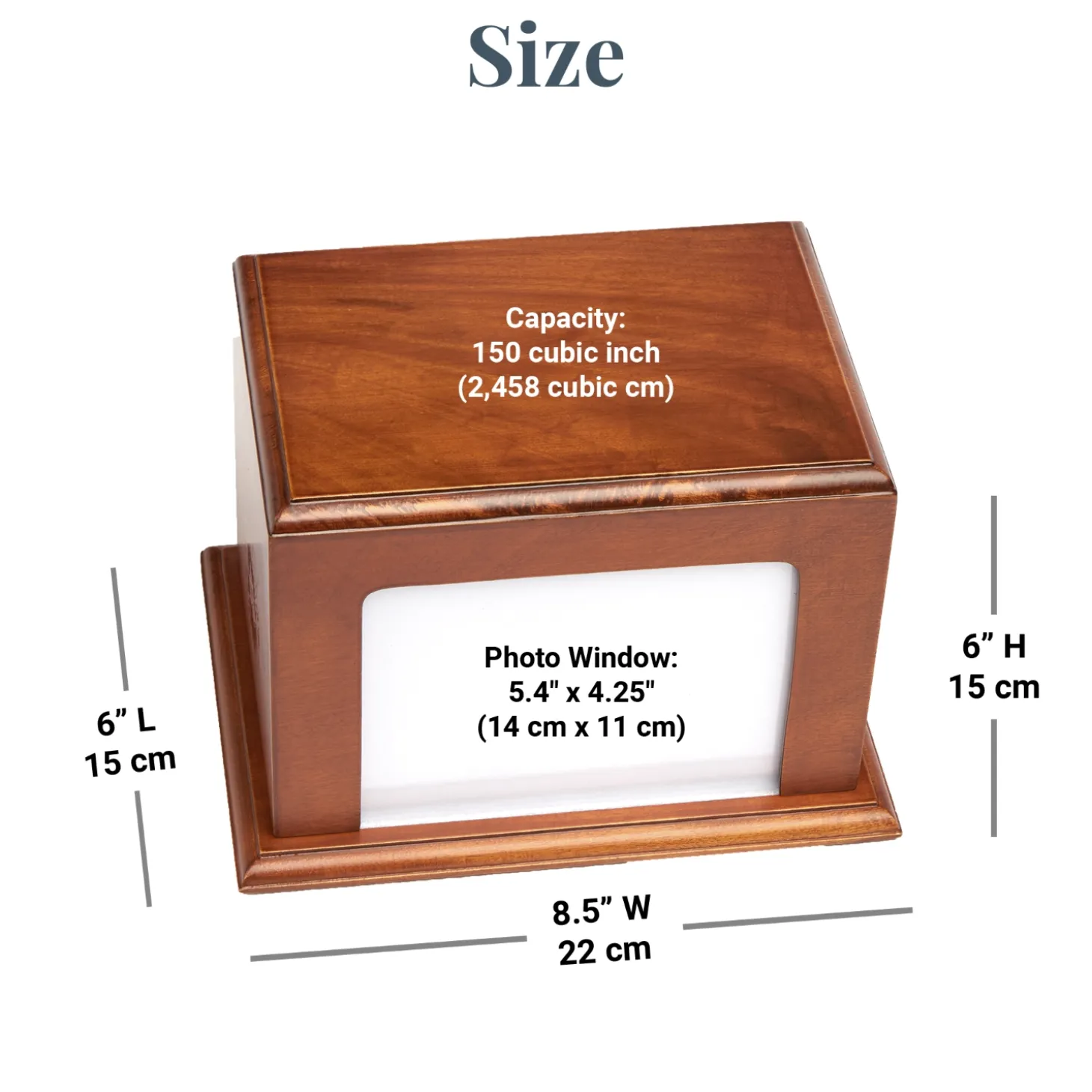 Favorite Hello, Hardest Goodbye Wood Frame Pet Cremation Urn