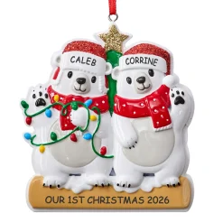Festive Bear Family Ornament