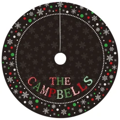 Festive Name Quilted Tree Skirt