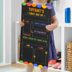 First Day Affirmations School Chalk Board