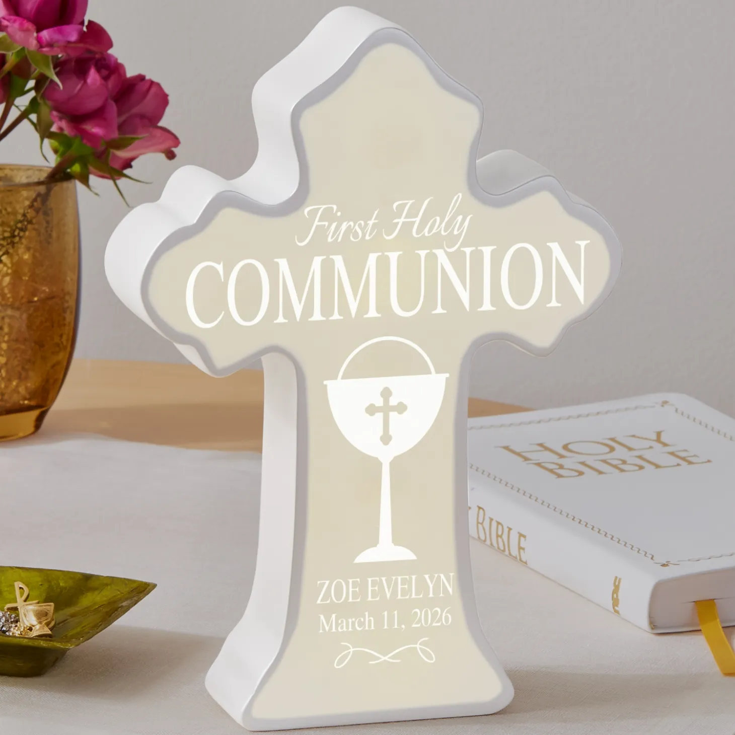 First Holy Communion Lighted Cross