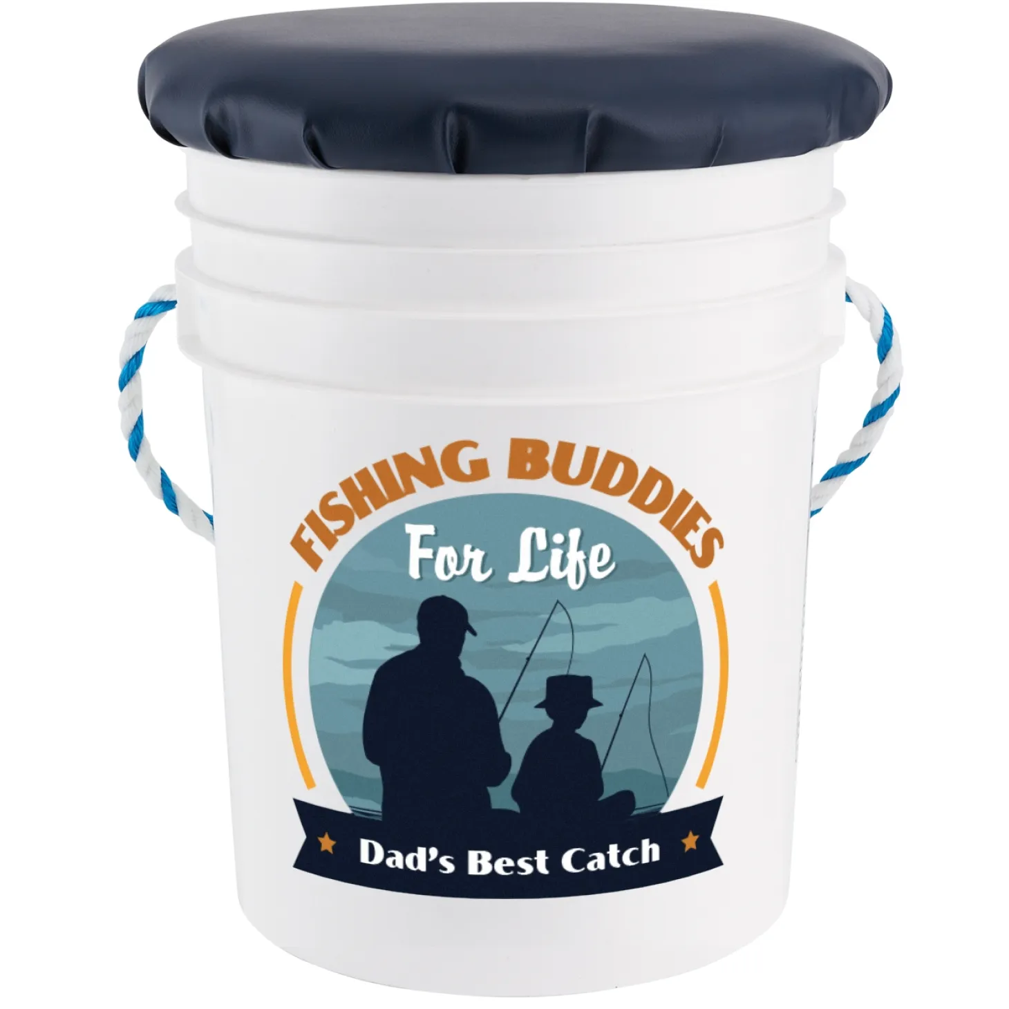 Fishing Buddies Seated Pail