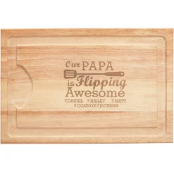 Flipping Awesome BBQ Maple Wood Cutting Board