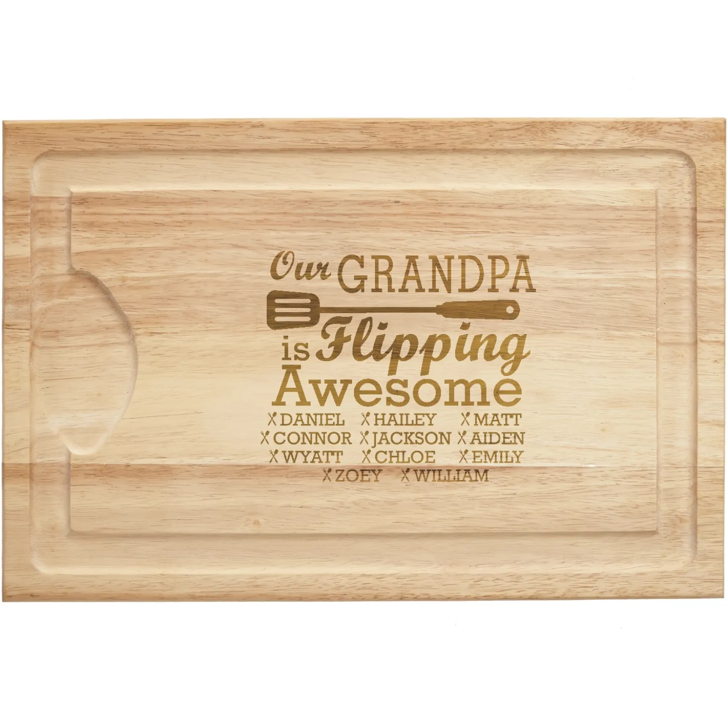 Flipping Awesome BBQ Maple Wood Cutting Board