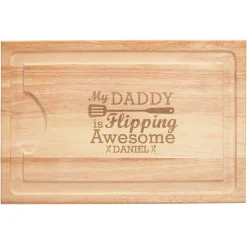 Flipping Awesome BBQ Maple Wood Cutting Board