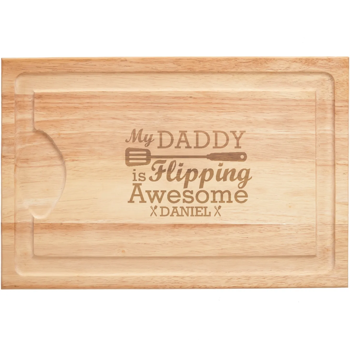 Flipping Awesome BBQ Maple Wood Cutting Board