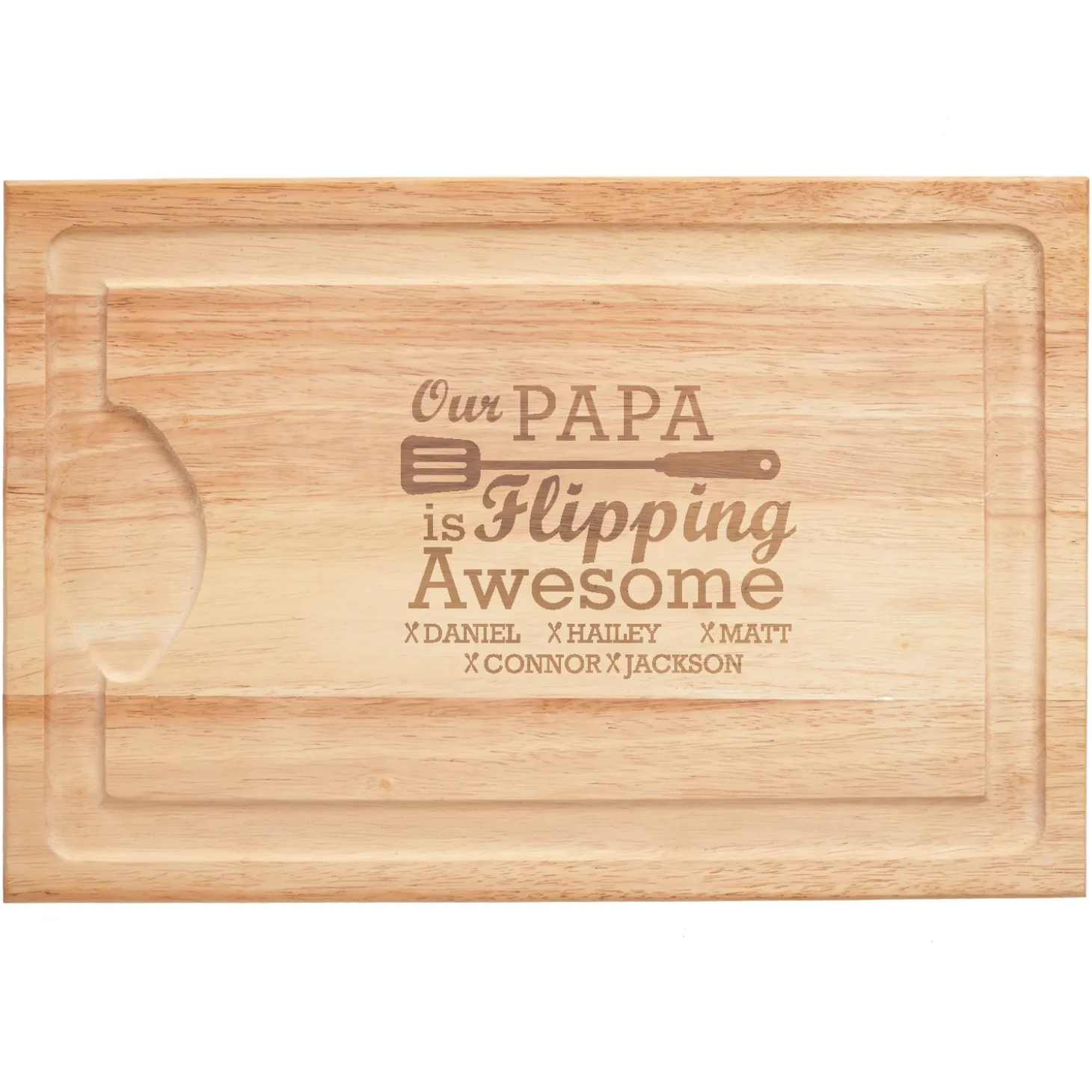 Flipping Awesome BBQ Maple Wood Cutting Board