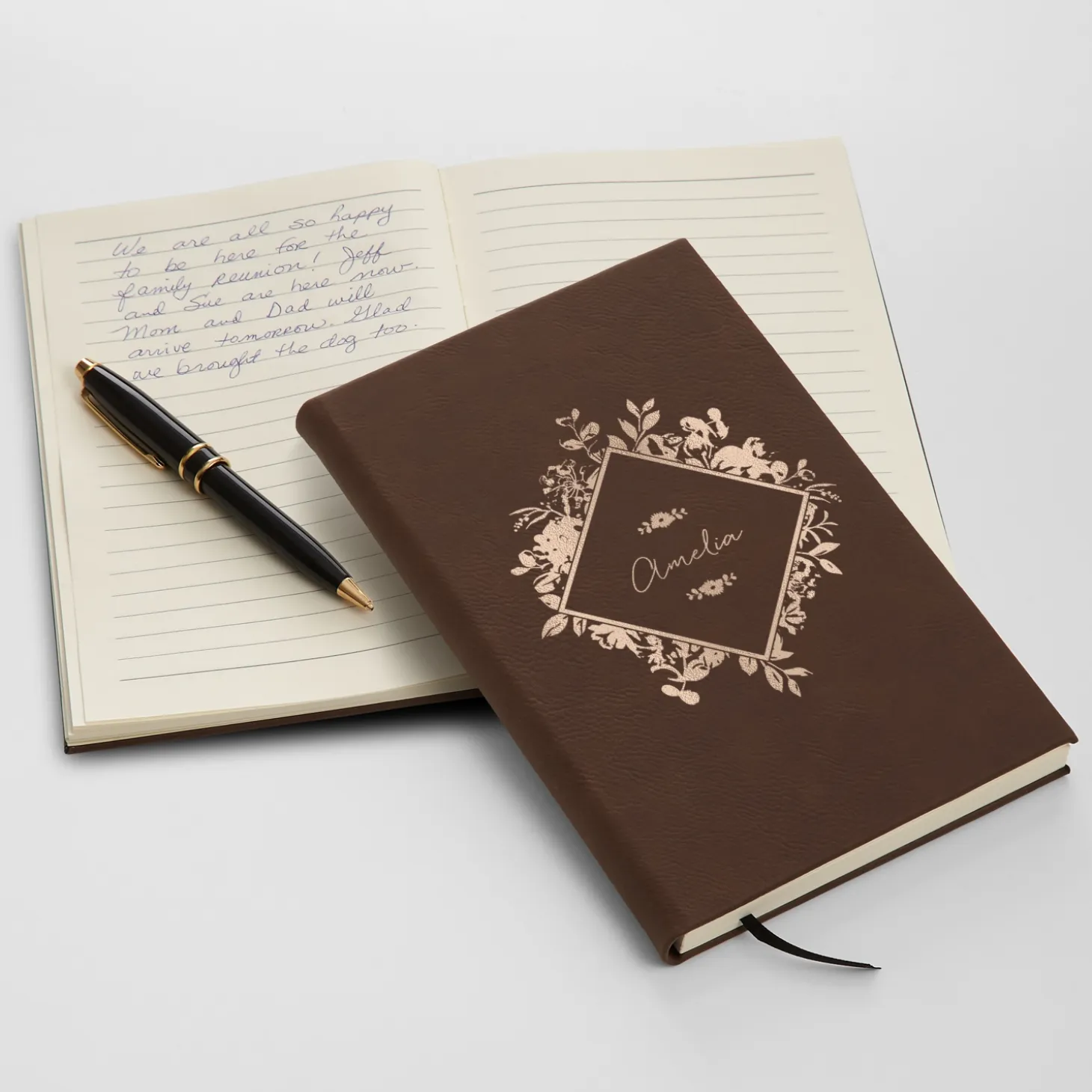Floral Blossoms Leatherette Journal