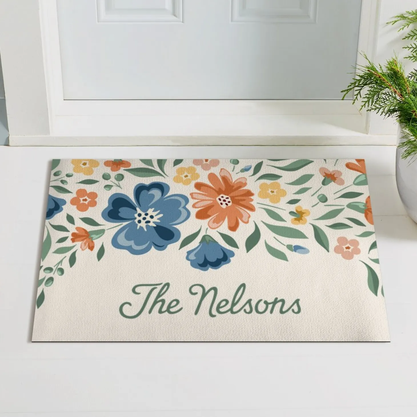 Floral Garden Doormat