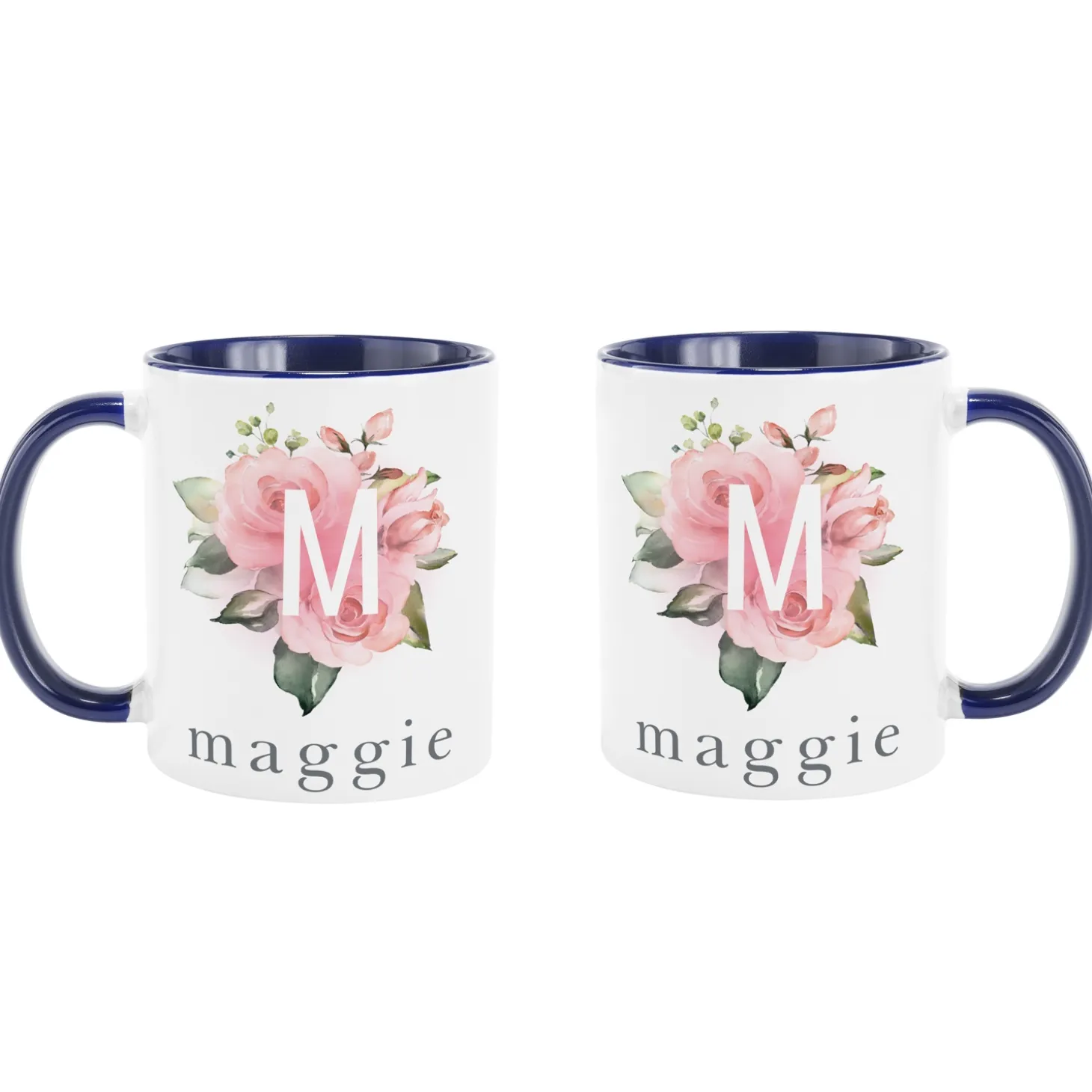 Floral Initial Mug