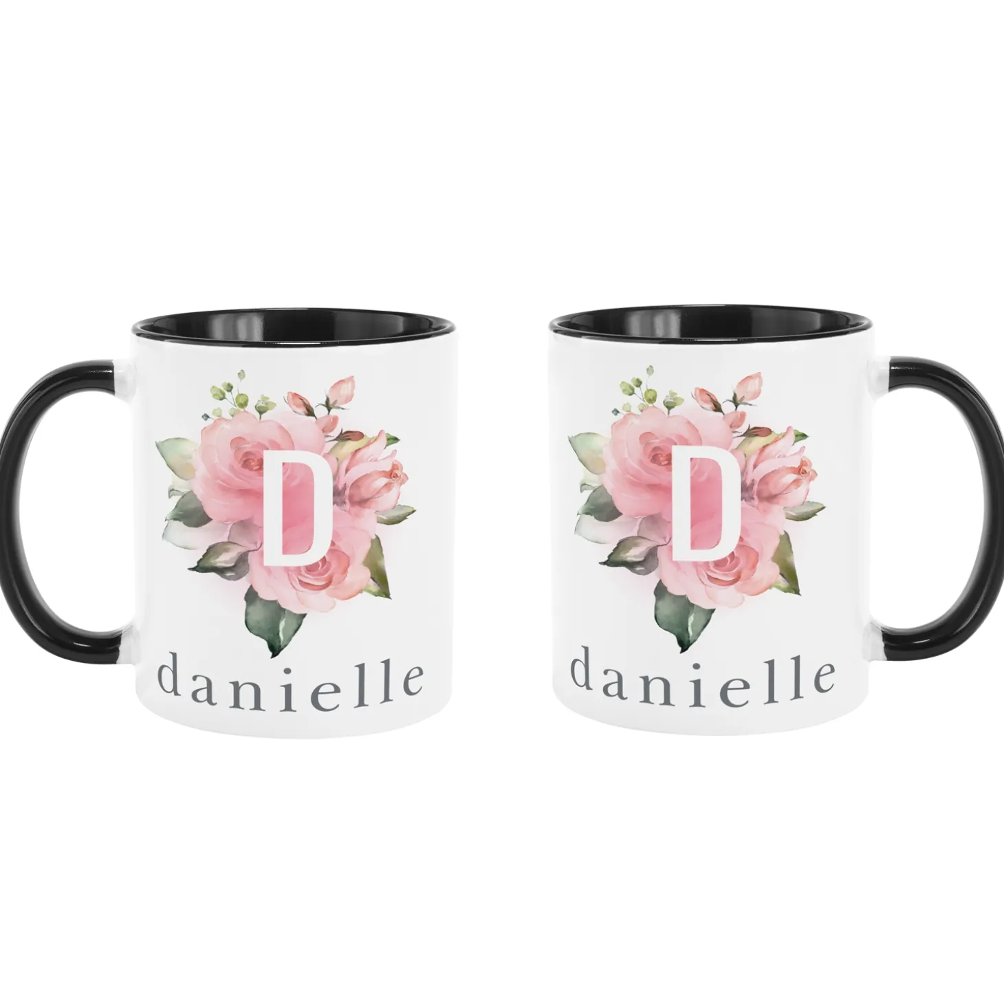 Floral Initial Mug