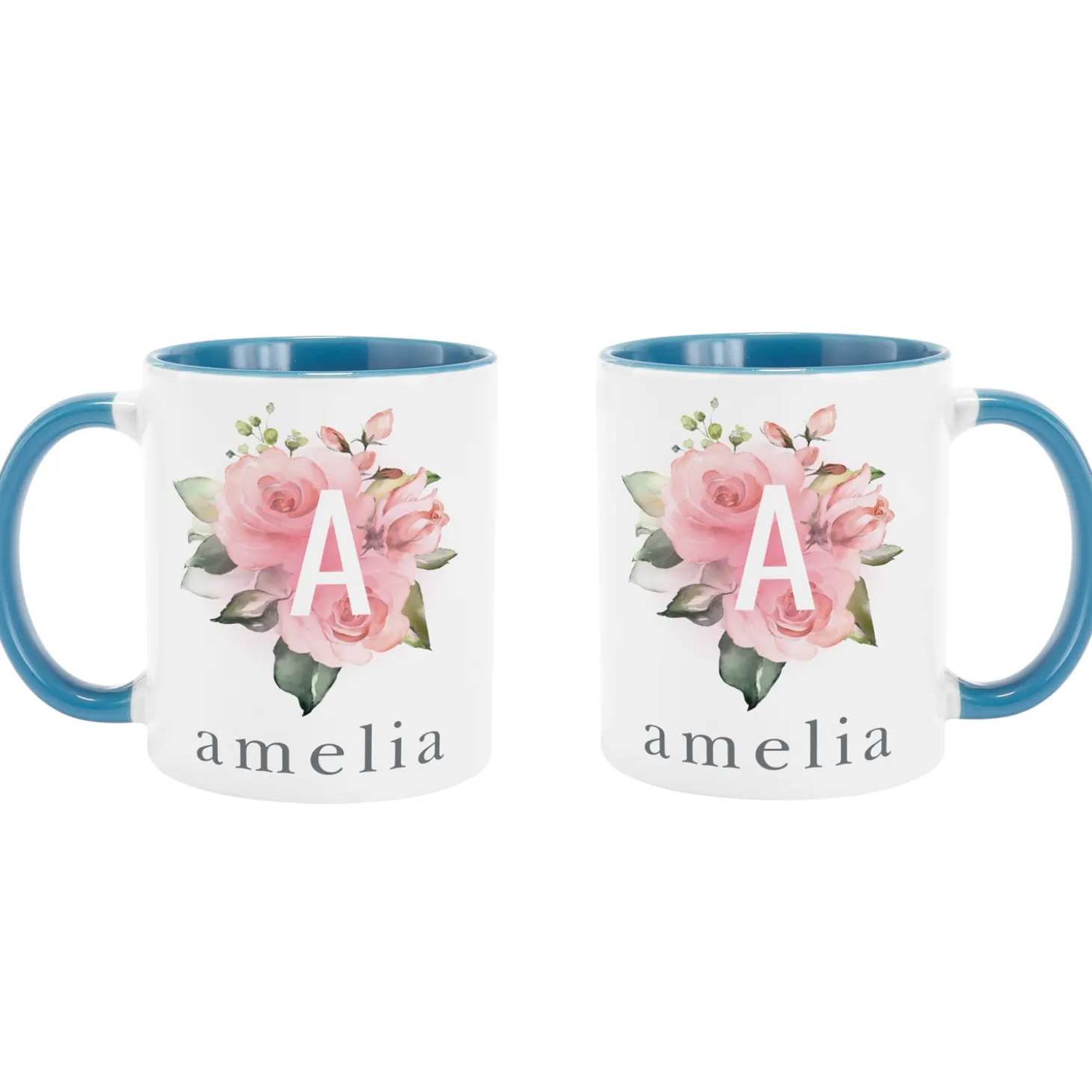 Floral Initial Mug