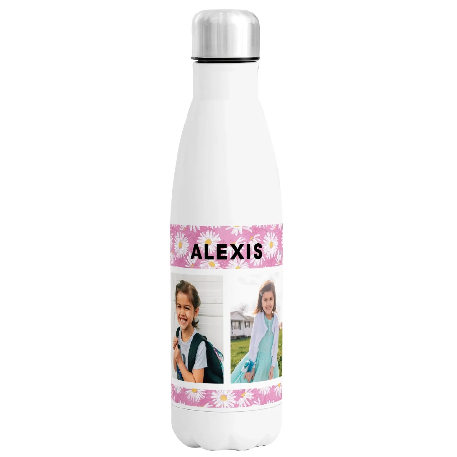 Floral Photo Fun 17 oz. Stainless Steel Water Bottle
