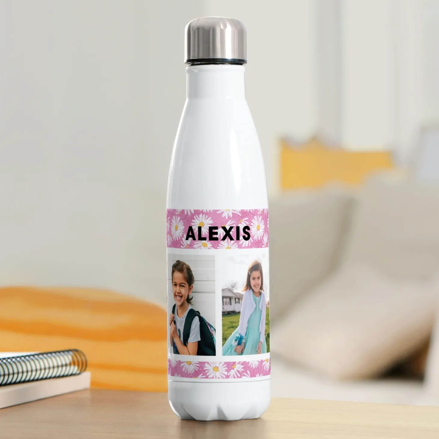 Floral Photo Fun 17 oz. Stainless Steel Water Bottle