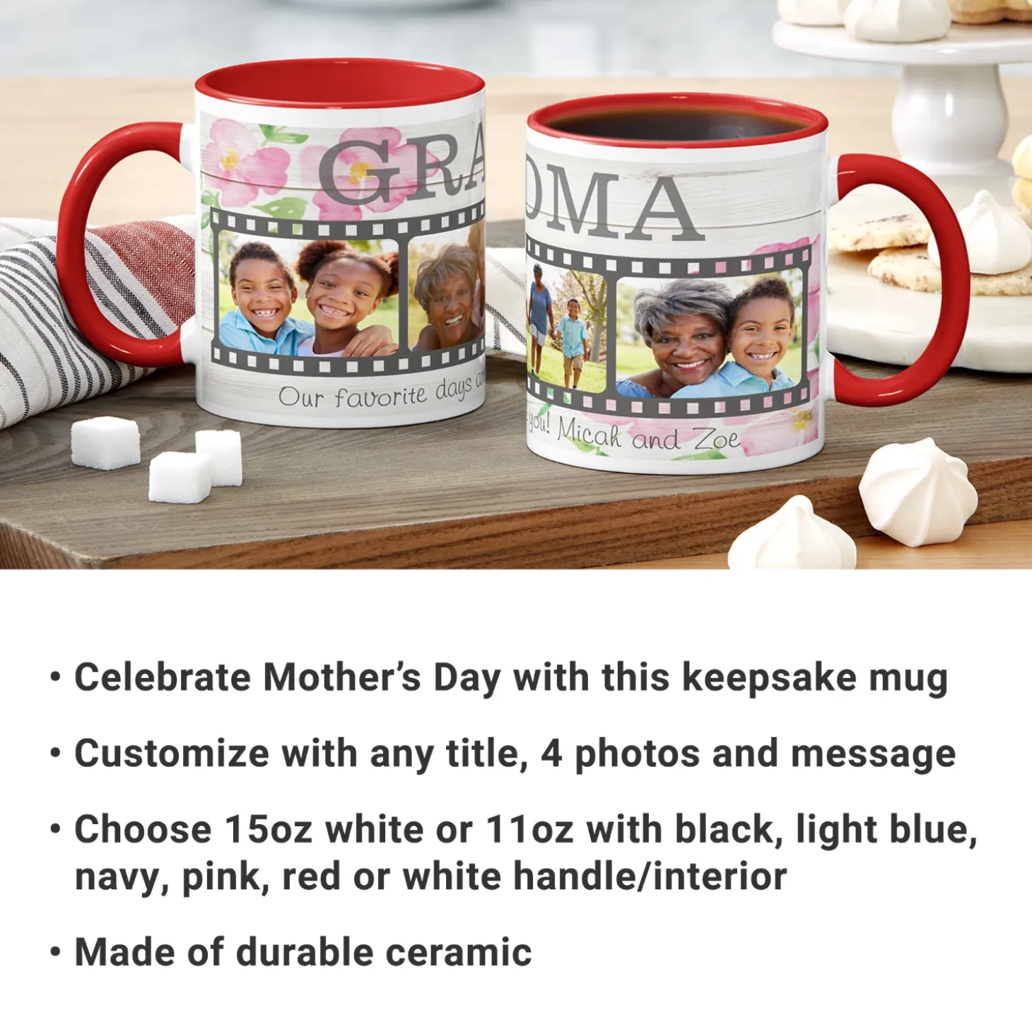 Floral Photo Memory Reel Mug