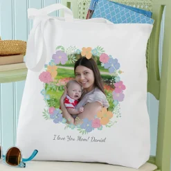 Floral Photo Tote Bag