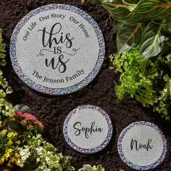 Floral This Is Us Garden Stone