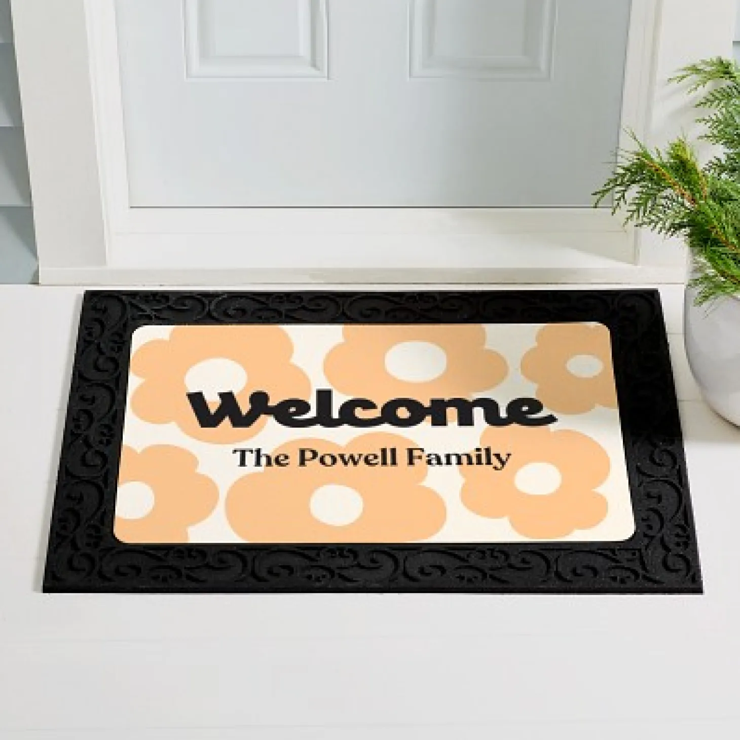 Floral Welcome Doormat