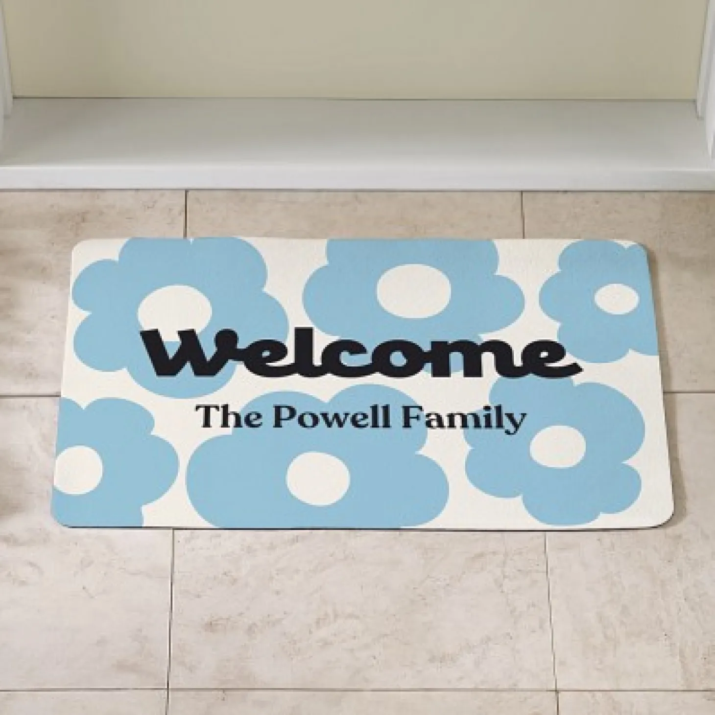 Floral Welcome Doormat