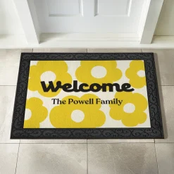 Floral Welcome Doormat