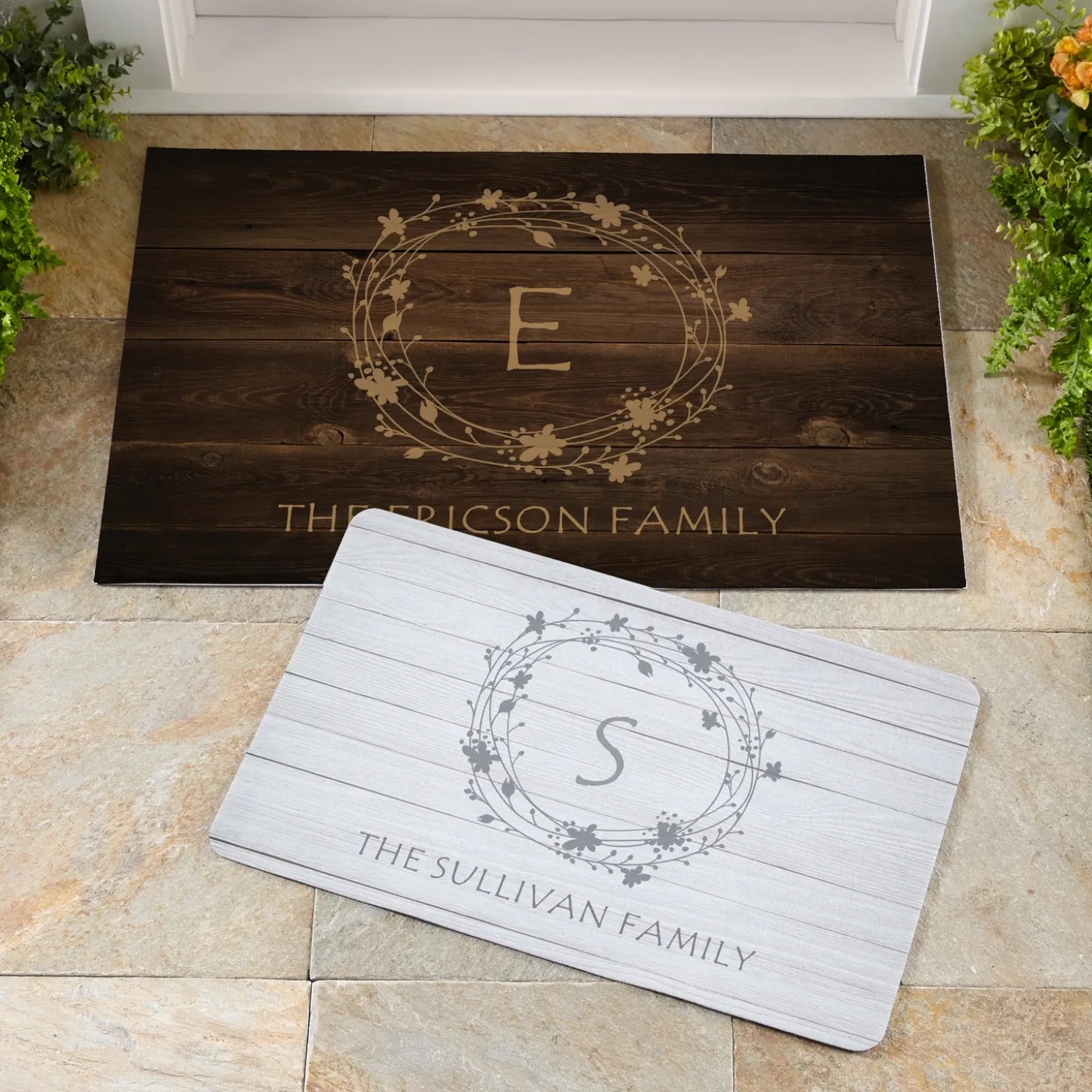 Floral Wreath Doormat