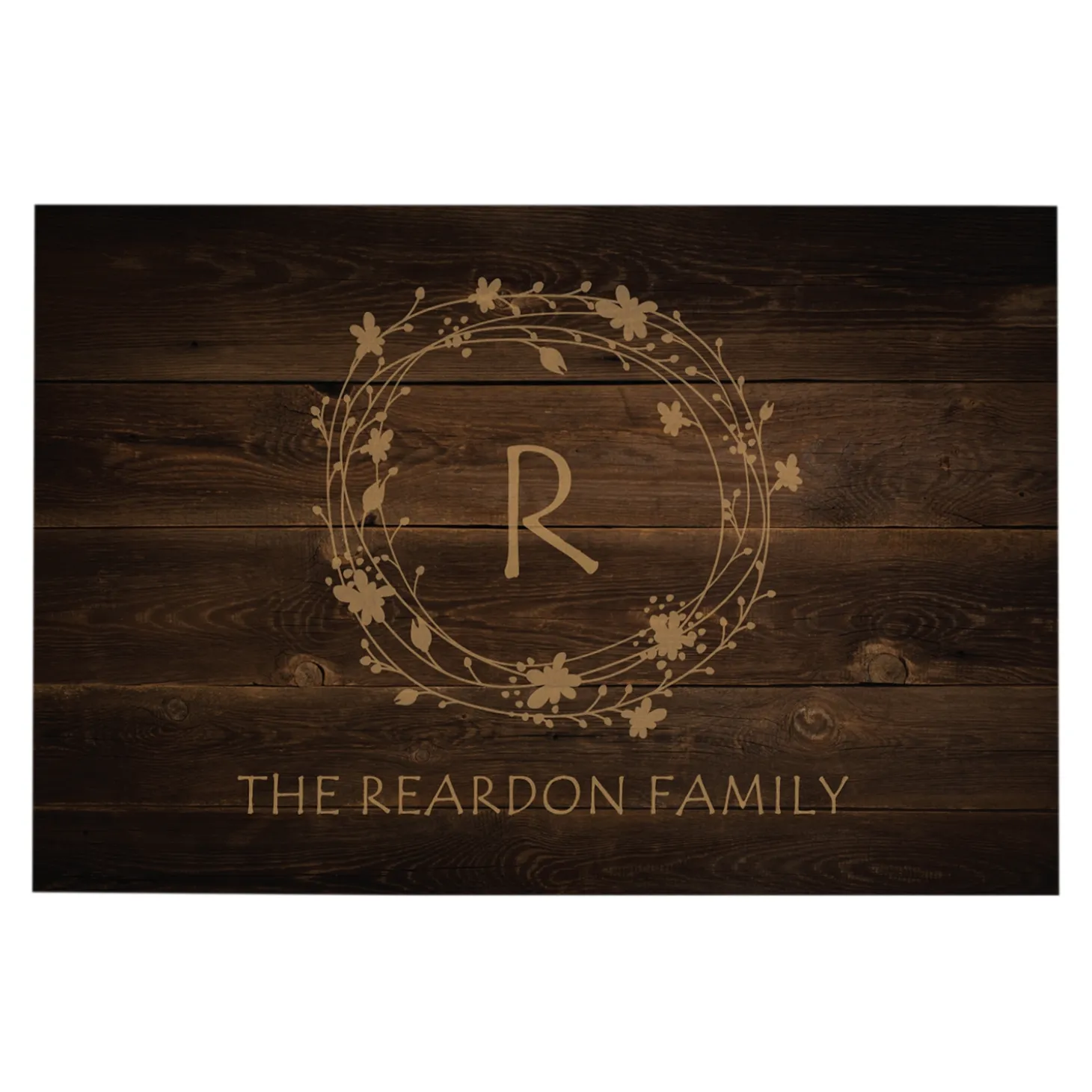 Floral Wreath Doormat