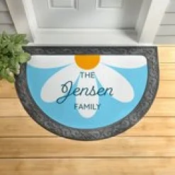 Flower Half Round Doormat