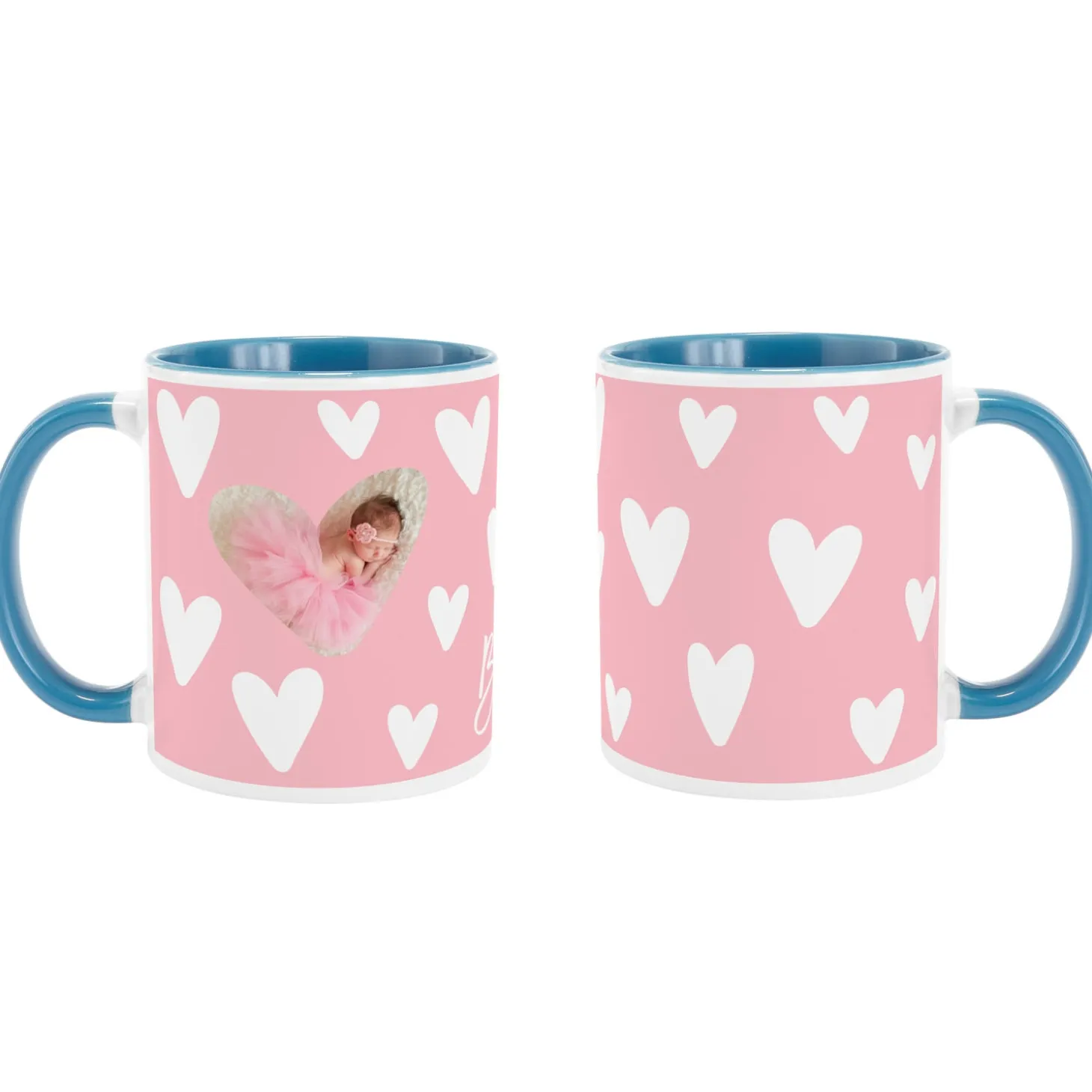 Fluttering Hearts Photo Mug