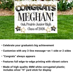 Fly High Graduation Yard Sign